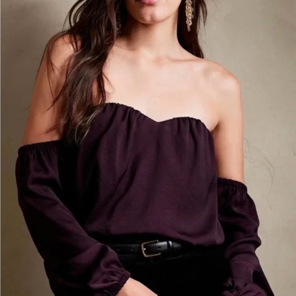 Purple Off Shoulder Blouse